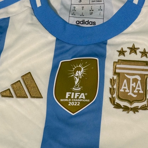 Adidas Women's Sz S Argentina 2022 Jersey Soccer Blue White IP8386 - Picture 8 of 12